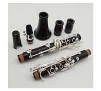 Instrumento de Clarinete Cuerpo De Tubo De Madera De Ébano Clarinetes En Tono Bb Clarinete Profesional De 17 Teclas Plateado Con Estuche