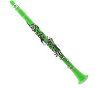 Instrumento de Clarinete Estudiante 17 Teclas Clarinete Verde Tono Bb ABS Cuerpo Clarinete Cuproníquel Llave Niquelada Con Caja Y Accesorios