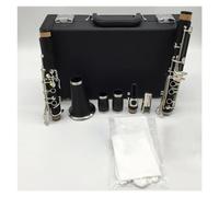 Instrumento de Clarinete Instrumento De Clarinete De 17 Teclas, Tono A, Cuerpo De Tubo De Baquelita, Clarinete Con Llaves Plateadas, Con Estuche Y Accesorios