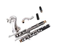 Instrumento de Clarinete Instrumento De Clarinete Niquelado De Cobre Blanco Con Cuerpo De Baquelita Y Bajo Plano En Si Con Estuche Portátil Y Accesorios