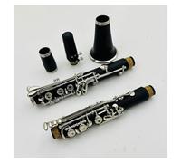 Instrumento de Clarinete Instrumento De Viento De Madera Para Clarinete, Cuerpo De Baquelita, Tubo Negro Cerrado Plano, 17 Teclas, Con Estuche De Almacenamiento