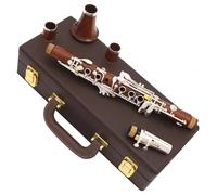 Instrumento de Clarinete Tono Eb 18 Teclas Clarinete Profesional Cuerpo De Palisandro Teclas Plateadas Clarinete Con Estuche Rígido
