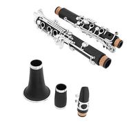 Instrumento de Clarinete Tono Eb Clarinete De 17 Teclas Cuerpo De Baquelita Teclas Niqueladas Clarinete Con Estuche De Transporte Y Accesorios