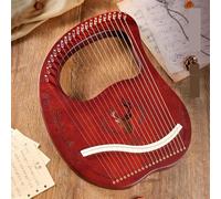 Instrumento de Cuerda Arpa de Lira Caoba, para El Acompañamiento de la Banda Actuaciones Escolares, Lyre Harp Amante de la Música Adolescentes Arpa de Palanca(21-string-A-Coffee)