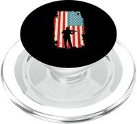 Instrumento de Cuerda de Orquesta de violín con Bandera Estadounidense PopSockets PopGrip para MagSafe