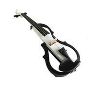 Instrumento de cuerda de violín eléctrico actuación profesional con sonido de accesorios de auriculares(Color:White)