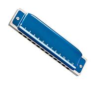 Instrumento de cuerpo de acero inoxidable azul de moda armónica de blues de 12 agujeros adecuado para principiantes Conjunto De Armónica(Color:A)