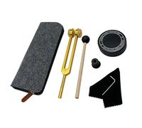Instrumento de curación de horquilla de afinación de 128 Hz con activador, resonancia de aleación de aluminio, tenedor de afinación ponderado de 128 Hz para curación, meditación de sonido, conexión a