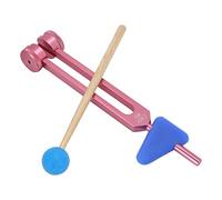 Instrumento de diapasón, kit de diapasón no magnético 136.1HZ diapasón efectivo, aleación de aluminio de meditación(Rose pink OM tuning fork)