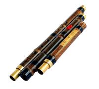 instrumento de flauta de bambú Flauta de bambú Vertical profesional Xiao instrumento Musical de viento de madera clave de F/G Dizi Flauta de 3 secciones(8 Hole Left Hand F)