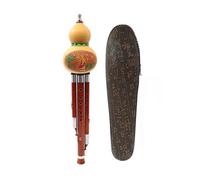 Instrumento De Flauta De Cucurbitáceas De Calabaza Hulusi Con Tecla C De 3 Tonos Adecuado Para Amantes De La Música Instrumento Tradicional Chino (Color : C tune Mahogany)