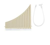 instrumento De Flauta De Pan 18 Tubos Beige/Marrón Con Cerbatanas Para Principiantes En Do Profesional Y Fácil De Aprender(Beige)