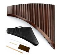 instrumento De Flauta De Pan 25 tubos en forma de C instrumentos musicales marrones instrumentos de viento de madera flautas de pan hechas a mano de calidad
