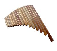 instrumento De Flauta De Pan Flauta de pan de 15 tubos instrumento de viento de bambú natural flauta de pan con clave G flauta Xiao flauta de pan hecha a mano(Left)