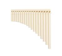 instrumento De Flauta De Pan Flauta de pan de 18 tubos Instrumento musical de flauta de pan en clave C para estudiantes principiantes con bolsa de transporte Manual del usuario(Beige)