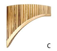 instrumento De Flauta De Pan Flauta de pan de bambú de 25 tubos, instrumento de viento de madera hecho a mano en clave C(Right)