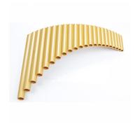 instrumento De Flauta De Pan Flauta de pan de resina ABS con llave G de 22 tubos para principiantes para practicar lecciones de música Instrumento de derecha a mano derecha(Gold)