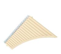 instrumento De Flauta De Pan Flauta de pan de resina anticaída de 18 tubos - Instrumento de viento de madera tradicional de Rice de 18 tubos en varios colores(White)
