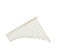 instrumento De Flauta De Pan Flauta de pan fácil de aprender para principiantes instrumento para adultos soplete llave en C modelo profesional 16/18 tubos color marfil(16 tube)