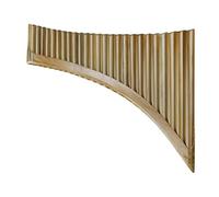 instrumento De Flauta De Pan Flauta de pan hecha a mano con clave C, instrumento de viento de madera, instrumento musical tradicional chino, flauta de pan de bambú de 25 tubos(25-LEFT SMALL-G)