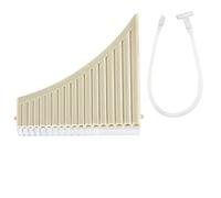 instrumento De Flauta De Pan Flauta de pan para principiantes 18 tubos color beige + con cerbatana flauta de pan fácil de aprender para grupos étnicos