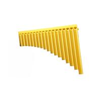 instrumento De Flauta De Pan Panpipe 18-Pipe Beginner C-Key Instrument Easy-to-Learn Curved Panpipe Playing ABS(White)