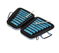 Instrumento De Golpeo Xilófono Amante De La Música 16 Teclas Glockenspiel Placa De Aluminio De 16 Notas Xilófono Instrumento De Percusión Musical Con Mazos De Caja(Blue)