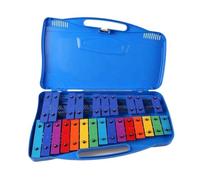 Instrumento De Golpeo Xilófono Xilófono Cromático Colorido De 25 Notas Con Teclas De Metal Instrumentos Musicales Piano Para Principiantes(Blue)