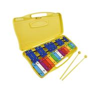 Instrumento De Golpeo Xilófono Xilófono Glockenspiel De 25 Notas Instrumento Musical De Percusión Con Teclas Metálicas Coloridas Con 2 Mazos Estuche Portátil