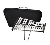 Instrumento De Golpeo Xilófono Xilófono Glockenspiel Plegable De 25 Notas Base De Madera Barras De Aluminio Instrumento Musical De Percusión Regalo Con Transporte