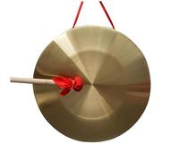 Instrumento de gong, instrumento de gong, chino de 12, 6 pulgadas con batidor y cinta colgante roja Gongs de cobre de percusión tradicionales para celebraciones, fiestas, festivales, instrumentos musi