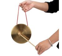 Instrumento de gong para niños, mini percusión de 10 cm, mazo de madera para colgar en casa, oficina, aula, relajación, terapias de sonido, juego decorativo, accesorio divertido