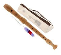 Instrumento de Grabadora de Música, Grabadora de Música para Adultos Principiantes Alemán, Instrumento Profesional de Madera de 8 Agujeros, Bolsa de Almacenamiento + Palo de Limpieza