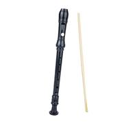 Instrumento de grabadora de soprano de 8 orejas de 8 hoyos Flauta de tono C alta para principiantes y profesionales de diseño ergonómico cómodo para los ensayos de actuaciones y (Negro)