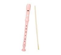 Instrumento de grabadora de soprano de 8 orejas de 8 hoyos Flauta de tono C alta para principiantes y profesionales de diseño ergonómico cómodo para los ensayos de actuaciones y (Rosa)