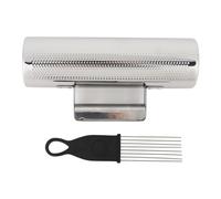 Instrumento de Guiro, J149 Shaker de metal de acero inoxidable con ratón de raspador, herramienta de música educativa de ritmo para niños, adultos, la práctica de la banda del