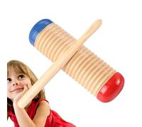 Instrumento de Guiro para niños - Percusión de madera Guiro Set con Mallet | Juguete musical educativo temprano, instrumento de ritmo de pino para banda escolar, clase de música, fiesta y actuación en