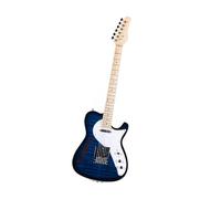 Instrumento De Guitarra Eléctrica Guitarra Eléctrica Hueca De Tamaño Completo Con Un Solo Orificio F Profesional Para Principiantes(Blue)
