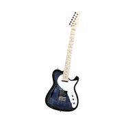 Instrumento De Guitarra Eléctrica Guitarra Eléctrica Hueca De Tamaño Completo Con Un Solo Orificio F Profesional Para Principiantes(Black)