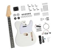 Instrumento De Guitarra Eléctrica Kit De Guitarra Profesional DIY Con Cuerpo De Madera Maciza Y Diseño Clásico De 6 Cuerdas(KTL White)