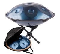 Instrumento De Handpan Drum, 9/10/12 Notas Steel Handdrum En D Menor Con Bolsa Suave, 55cm 432Hz/440Hz Instrumento De Percusión Para La Sanación Sonora (Size : 432Hz, Color : BLUE_10 NOTES)