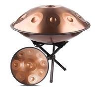 Instrumento De Handpan Drum De 55cm, 432Hz/440Hz Tambor De Mano De Acero Tongue Drums Con Bolsa Suave Hand Pan, 2 Mazas Y Trípode, 9/10/12 Notas Instrumento De Percusión (Size : 440Hz, Color : GOLD_