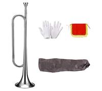 Instrumento de Latão Principiantes Brass C Bugle Call Trompeta De Plata Chapada En Oro Cuerno De Caballería Con Boquilla Instrumento Musical Bugle (Color : 05)