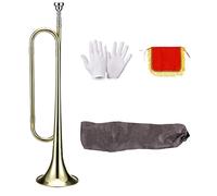 Instrumento de Latão Principiantes Brass C Bugle Call Trompeta De Plata Chapada En Oro Cuerno De Caballería Con Boquilla Instrumento Musical Bugle (Color : 06)