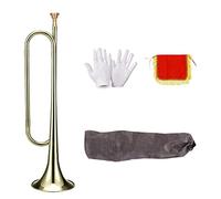 Instrumento de Latão Principiantes Brass C Bugle Call Trompeta De Plata Chapada En Oro Cuerno De Caballería Con Boquilla Instrumento Musical Bugle (Color : 01)