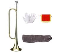 Instrumento de Latão Principiantes Brass C Bugle Call Trompeta De Plata Chapada En Oro Cuerno De Caballería Con Boquilla Instrumento Musical Bugle (Color : 03)