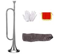 Instrumento de Latão Principiantes Brass C Bugle Call Trompeta De Plata Chapada En Oro Cuerno De Caballería Con Boquilla Instrumento Musical Bugle (Color : 04)