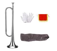 Instrumento de Latão Principiantes Brass C Bugle Call Trompeta De Plata Chapada En Oro Cuerno De Caballería Con Boquilla Instrumento Musical Bugle (Color : 02)