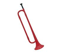 Instrumento de Latão Trompeta Profesional B Flat Bugle Trompeta De Caballería Trompeta De Plástico Rojo Con Boquilla Para Banda Estudiante De Escuela Bugle