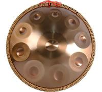 Instrumento de mano de acero de 22 pulgadas, Gold Performer" en D Minor Tongue Drum, con bolsa suave, Mallets, soporte de batería para principiantes, profesionales, terapia musical